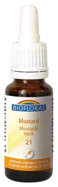 Biofloral Organic Bach Flowers Remedies Vitality Joie de Vivre Mustard n°21 20 ml