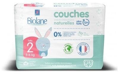 Biolane - Natural Diapers 28 Diapers Size 2 (3-6 Kg)