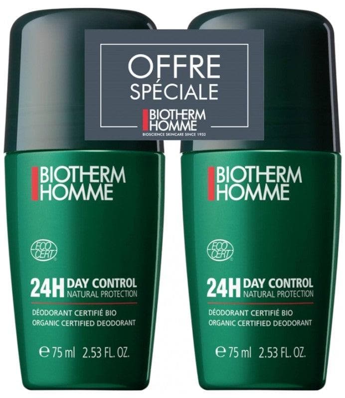 Biotherm Homme Day Control Natural Protect 24H Roll-On Set of 2 x 75ml