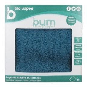 Bum diapers - Pack of 10 Washable Wipes - Colour: Petroleum