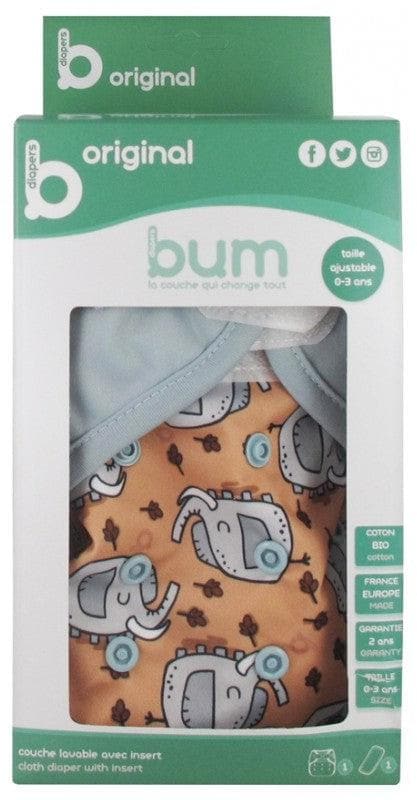 Bum diapers Washable Diaper with Insert 0 to 3 Years old Model: Adam the mammoth