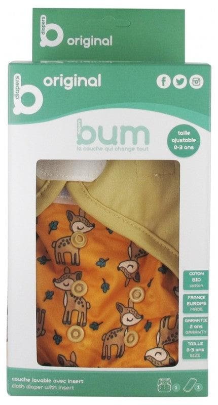 Bum diapers Washable Diaper with Insert 0 to 3 Years old Model: Jonathan the fawn