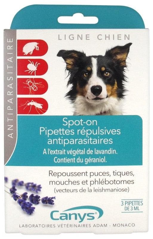 Canys Spot-On Repellent Pipettes Insect Pest Control Dog 3 Pipettes