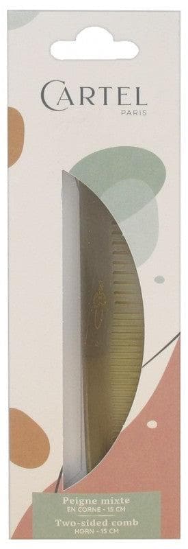 Cartel Paris Mixed Comb in Medium Horn 15cm Model Colour: Light brown