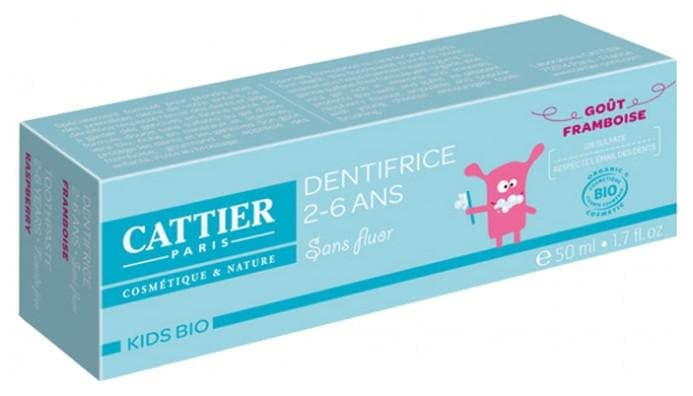 Cattier Kids Bio Toothpaste 2-6 Years 50ml Taste: Raspberry