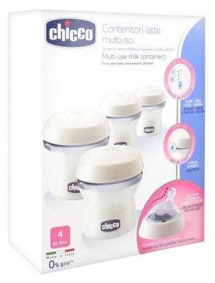 Chicco - 4 Multi-Use Milk Containers