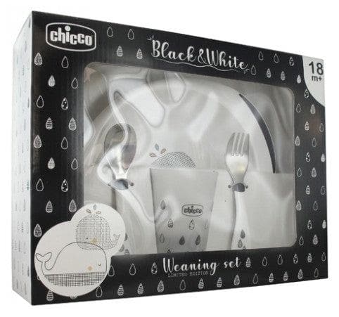 Chicco Black & White Meal Set 18 Months + Model: Whale