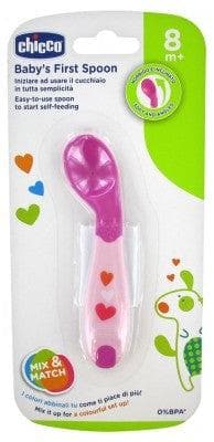 Chicco - My First Spoon 8 Months and + - Colour: Pink