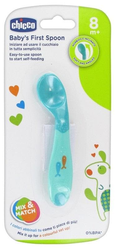 Chicco My First Spoon 8 Months and + Colour: Water Green Fishes
