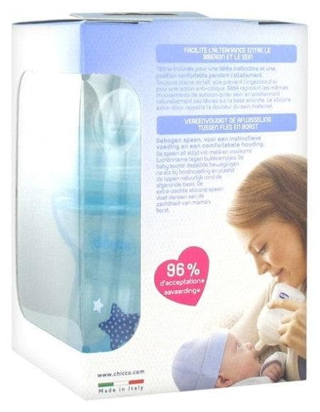 Chicco Natural Feeling Color Baby Bottle Slow Flow 150ml 0 Month and + Colour: Blue