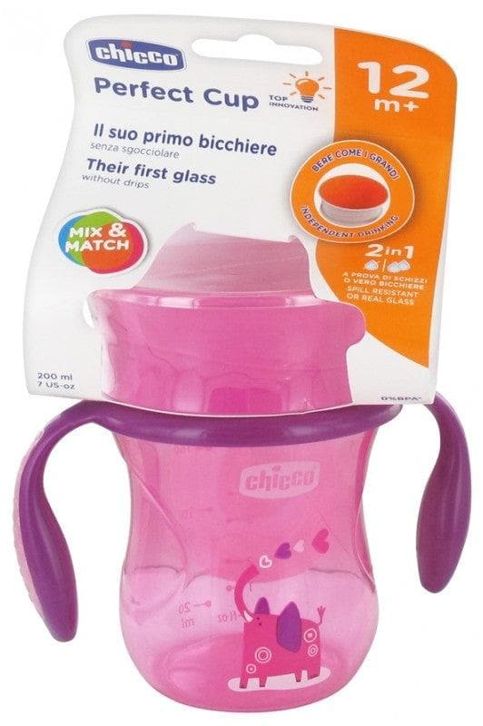 Chicco Perfect Cup 200ml 12 Months and + Model: Pink Elephant