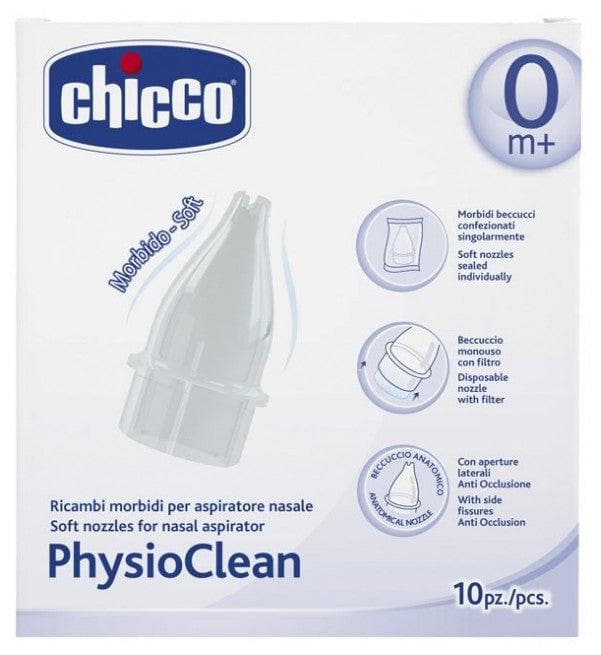 Chicco Physio Clean Soft Nozzles for Nasal Aspirator 0 Month and + 10 Pieces