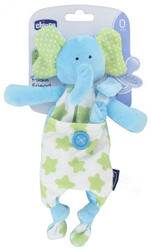 Chicco Pocket Friend Soother-Clipper Cuddly Toy 0 Months and + Model: Elephant