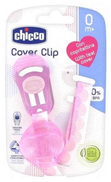Chicco Soother Clip with Teat Cover 0 Month and + Colour: Pink