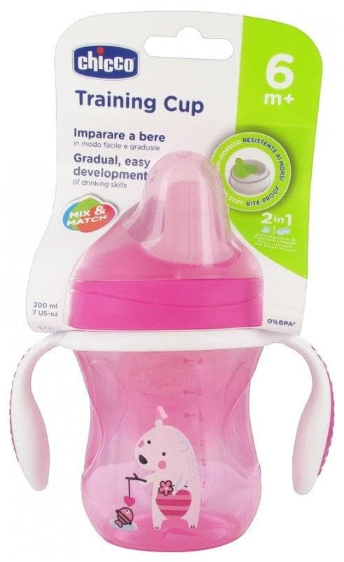 Chicco - Training Cup 200ml 6 Months and + - Colour: Pink
