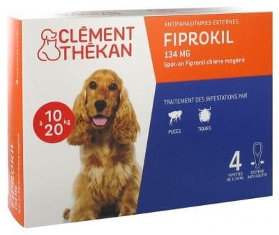 Clément Thékan - Fiprokil 134mg Medium Dogs 4 Pipettes