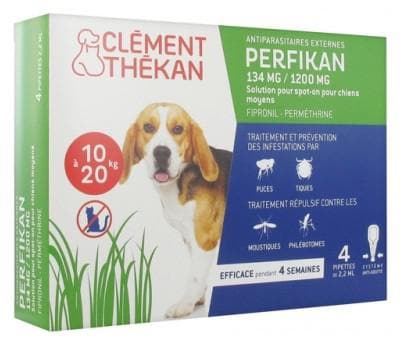 Clément Thékan - Perfikan 134mg/1200mg Medium Dogs 4 Pipettes