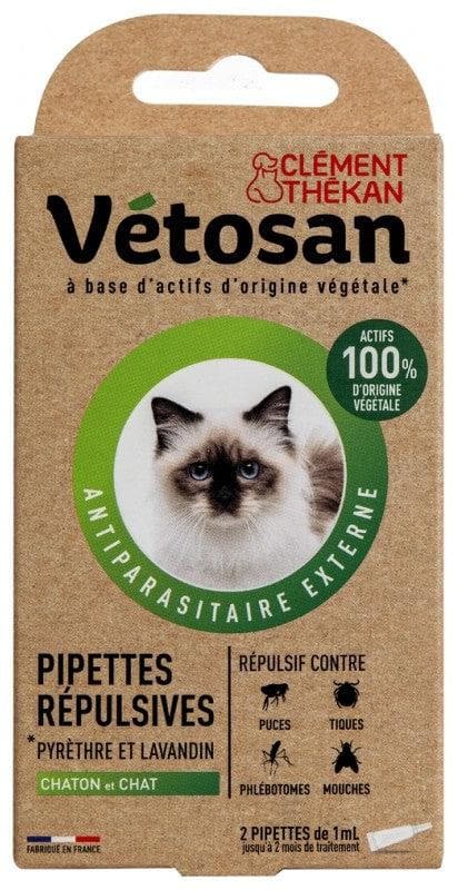 Clément Thékan Vétosan Kitten and Cat 2 Repellent Pipettes