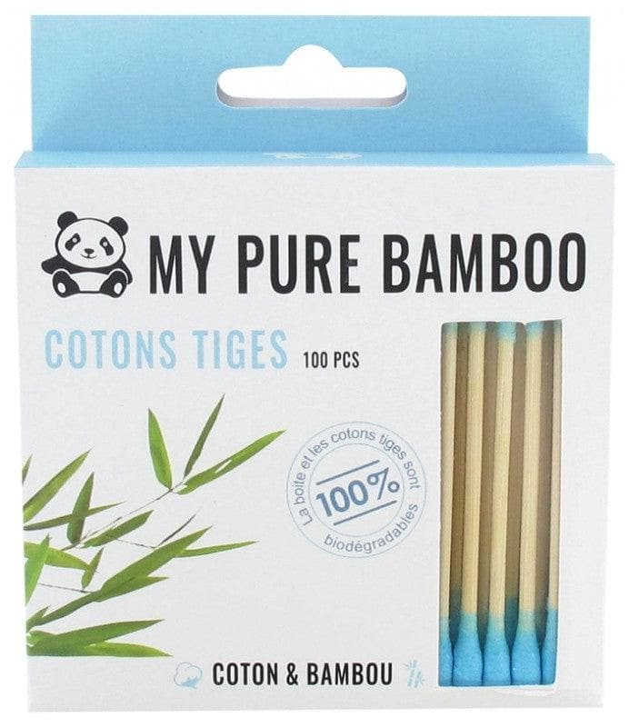 Denti Smile My Pure Bamboo Cotton Buds Coloured 100 Pieces Colour: Blue