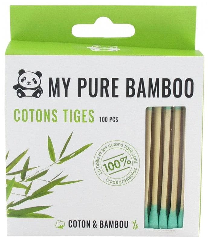 Denti Smile My Pure Bamboo Cotton Buds Coloured 100 Pieces Colour: Green