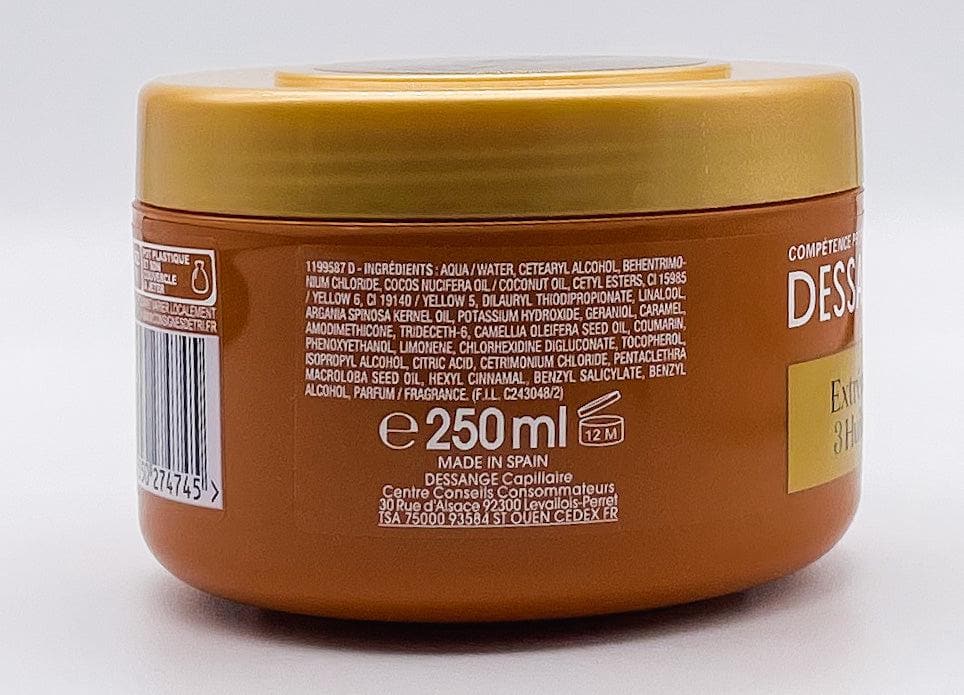 Dessange -Extreme 3 Huiles Nutri-Regenerating Fondant Mask for Hair Damaged by Heat Styling Hair Repair Mask for Dry and Damaged Hair - 250 ml