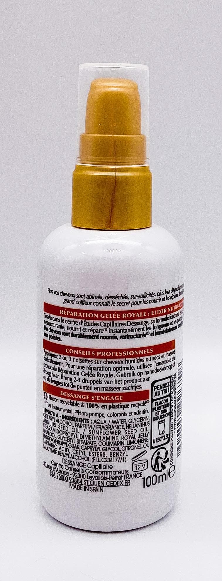 Dessange Nutri-Repair Leave in Hair Conditioner with Pure Royal Jelly for Very Dry and Damaged Hair 100ml