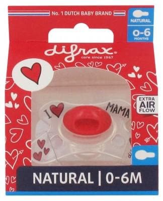 Difrax - Natural Soother I Love 0 to 6 Months