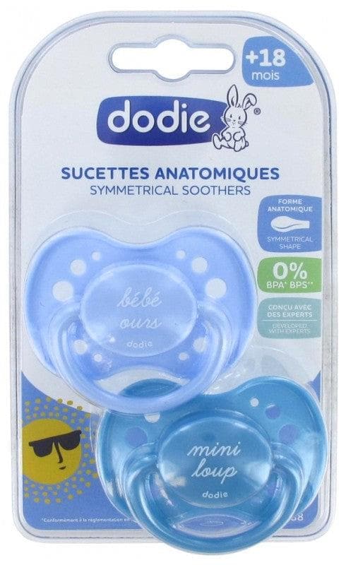 Dodie 2 Silicone Anatomic Soothers 18 Months and + N°A88 Model: Baby Bear & Life is Beautiful