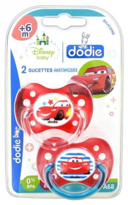 Dodie Disney Baby 2 Silicone Anatomic Dummies 6 Months and + Model: Cars