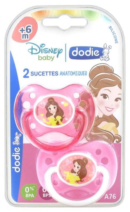 Dodie Disney Baby 2 Silicone Anatomic Dummies 6 Months and + Model: Princess