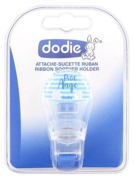 Dodie - Ribbon Soother Clip - Model: Blue Striped