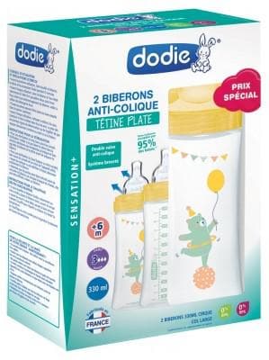 Dodie - Sensation+ 330ml Flow 3 2 Baby Bottles