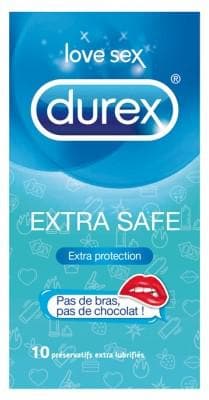 Durex - Extra Safe 10 Extra-Lubricated Condoms