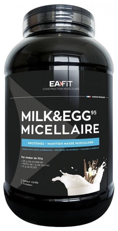 Eafit Muscle Construction Milk & Egg 95 Micellar 2,2kg Taste: Vanilla