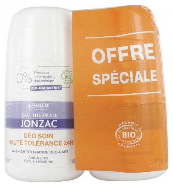 Eau de Jonzac Deodorant High Tolerance Care 24H Organic 2 x 50ml
