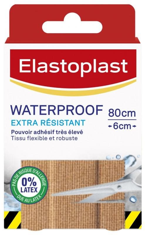 Elastoplast Waterproof Extra Resistant Plaster 8 Strips 10cm x 6cm