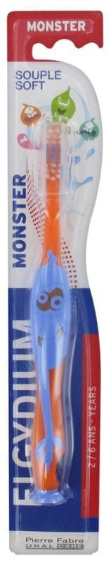 Elgydium Kids 2-6 Years Toothbrush Limited Edition Monster Colour: Orange and Purple