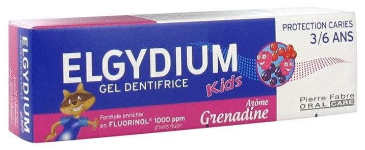 Elgydium Kids Toothpaste Gel Decays Protection 3/6 Years 50ml Flavour: Grenadine