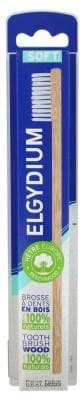 Elgydium - Wooden Toothbrush Soft - Colour: White Hairs