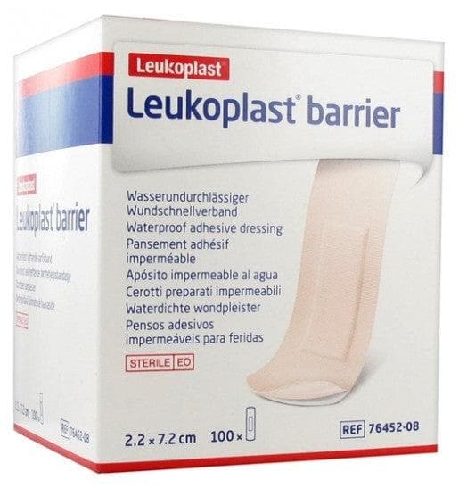 Essity Leukoplast Barrera 100 Apósitos Adhesivos Impermeables 2.2 cm x 6.3  cm