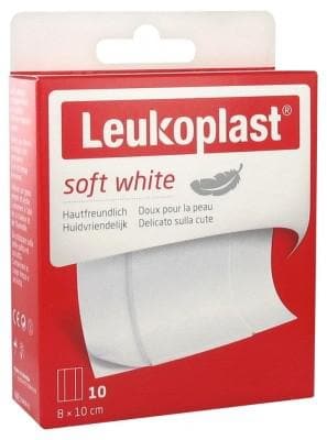 Essity - Leukoplast Soft White 10 Dressings 8 x 10cm