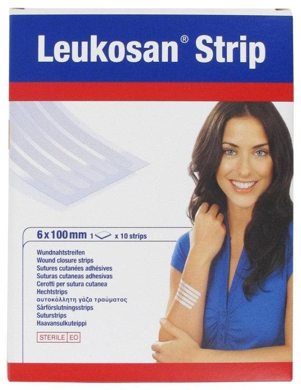 Essity Leukosan Strip Wound Closure Strips 10 Strips 6 x 100mm