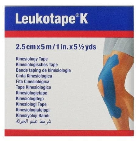 Essity Leukotape K Elastic Adhesive Tape 2,5cm x 5m Colour: Blue