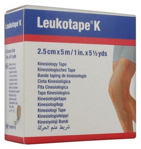 Essity Leukotape K Elastic Adhesive Tape 2,5cm x 5m Colour: Flesh