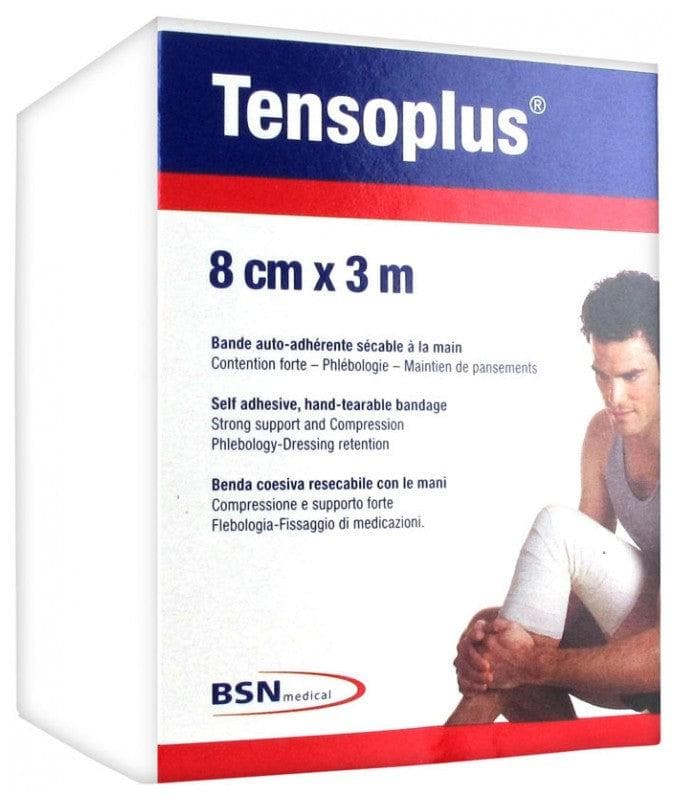 Essity Tensoplus Self-Adhesive Hand-Tearable Bandage 8cm x 3m Colour: White