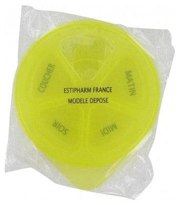 Estipharm - Round Daily Pillbox - Colour: Yellow
