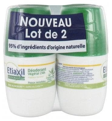 Etiaxil - Plant Deodorant 24H Roll-On Batch of 2 x 50 ml