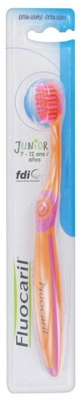 Fluocaril Junior Toothbrush 7-12 Years Extra-Flexible Colour: Orange and Pink