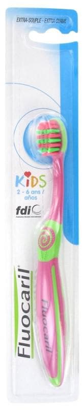 Fluocaril Kids Toothbrush 2-6 Years Extra-Supple Colour: Pink and Green