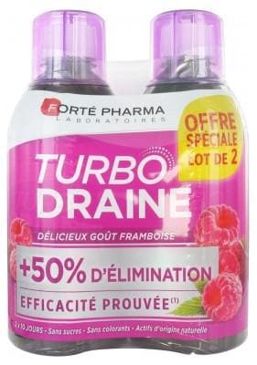 Forté Pharma - TurboDrain Slimmer 2 x 500ml - Taste: Raspberry